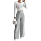 📢📢50%Rabatt!!!🎉🧧 Aktionspreis = halber Preis – ein Schnäppchen! Elegante hochtaillierte Weithosen für Damen