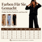 📢📢50%Rabatt!!!🎉✨Damen-Set mit V-Ausschnitt, langärmligem Oberteil und weitem Bein