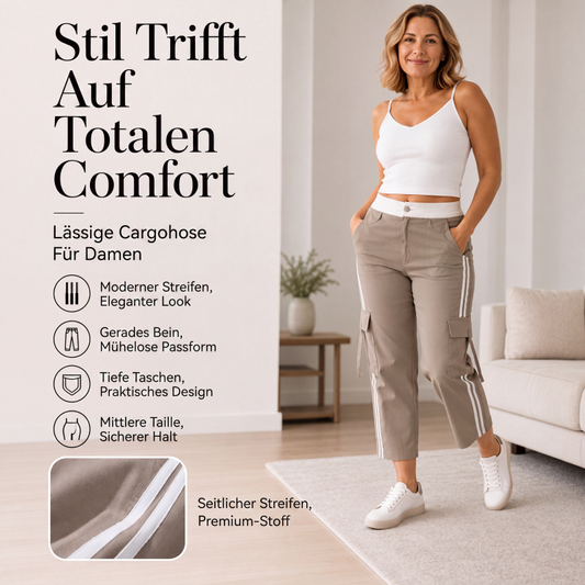 💎🔥 Jetzt im Trend – Sportliche Caprihose mit Cargo-Taschen – vielseitig und luftig