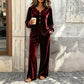 🌸 Samt-Loungewear-Set – Leichter Stoff, weiche Haptik & vielseitig kombinierbar – Ideal für gemütliche Tage & spontane Treffen versandfrei