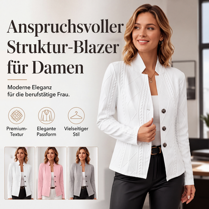 💎🔥 Jetzt im Trend – Strukturierter Blazer mit Stehkragen – perfekt fürs Büro