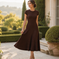 📢📢50%Rabatt!!!🎉✨Elegantes geripptes Strickkleid für Damen mit gebürsteter Oberfläche