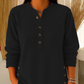 Damen Cordbluse mit Henley-Ausschnitt