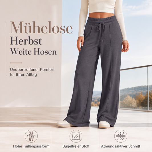 💎👖 Neuheiten – Hoch taillierte Weitbeinhose mit Kordelzug – bequem und elegant