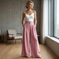 📢📢50%Rabatt!!!👖 ZEITLICH BEGRENZT 50% RABATT! ✨ Damen Hochbund Plissee Weites Bein Hose – Fließender Schnitt, Seitentaschen, Vielseitig 🌿