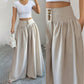 📢📢50%Rabatt!!!👖 ZEITLICH BEGRENZT 50% RABATT! ✨ Damen Hochbund Plissee Weites Bein Hose – Fließender Schnitt, Seitentaschen, Vielseitig 🌿