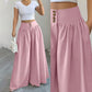 📢📢50%Rabatt!!!👖 ZEITLICH BEGRENZT 50% RABATT! ✨ Damen Hochbund Plissee Weites Bein Hose – Fließender Schnitt, Seitentaschen, Vielseitig 🌿