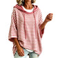 🧥 Weites gestreiftes Damen-Kapuzenpullover mit 3/4-Ärmeln – Legerer Look, weicher Stoff & vielseitig kombinierbar | Perfekt für Alltag, Freizeit & warme Tage – Jetzt -50%!
