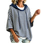 🧥 Weites gestreiftes Damen-Kapuzenpullover mit 3/4-Ärmeln – Legerer Look, weicher Stoff & vielseitig kombinierbar | Perfekt für Alltag, Freizeit & warme Tage – Jetzt -50%!