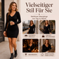 🌸 Elegantes geripptes Strickkleid mit V-Ausschnitt für Damen
