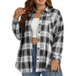 📢📢50%Rabatt!!!🎉✨Damen-Karobluse mit Knopfleiste
