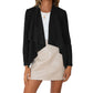 Damen-Cardigan aus Kunstwildleder im Fall-Look
