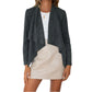 Damen-Cardigan aus Kunstwildleder im Fall-Look