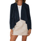 Damen-Cardigan aus Kunstwildleder im Fall-Look