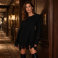 Damen Oversize-Pullover mit Rundhalsausschnitt im Used-Look