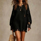 Damen Oversize-Pullover mit Rundhalsausschnitt im Used-Look