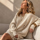 Damen Oversize-Pullover mit Rundhalsausschnitt im Used-Look