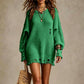 Damen Oversize-Pullover mit Rundhalsausschnitt im Used-Look