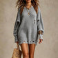 Damen Oversize-Pullover mit Rundhalsausschnitt im Used-Look