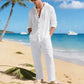 📢📢50%Rabatt!!!🎉🏆 Verkaufsschlager – jetzt halber Preis! Atmungsaktives Leinen-Strandoutfit für Herren