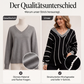 📢📢50%Rabatt!!!🎉✨Locker sitzender gestreifter Damen-Freizeitpullover mit V-Ausschnitt