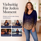 Langarmshirt mit V-Ausschnitt und Farbverlaufsmuster für Damen