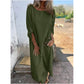 Unregelmäßiges Kleid und locker sitzende Hose für Damen, 2-teiliges Set