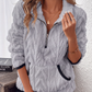 Flauschiges Sweatshirt mit Halbreißverschluss und Tasche