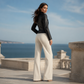 Damen-Kunstlederjacke in Slim-Fit