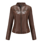 Damen-Kunstlederjacke in Slim-Fit