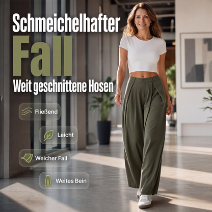 🍂🏷️Nur kurze Zeit – 50 % Rabatt！🍃Damen Plisseehosen mit weitem Bein