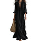 📢📢50%Rabatt!!!🎉✨Damen Maxikleid mit Volants, V-Ausschnitt und Stufen