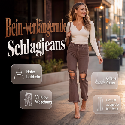 📣📣50%Rabatt!!!🎉✨Flare-Jeans mit Beinverlängerung – Leichter Denim, bequemer Sitz & zeitloses Design – Ideal für Frühling, Herbst & entspannte Stunden