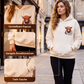 🐮 50% RABATT!!🎁Niedliches Kapuzensweatshirt mit kuscheligem Fleecefutter, Highland-Kuh-Motiv