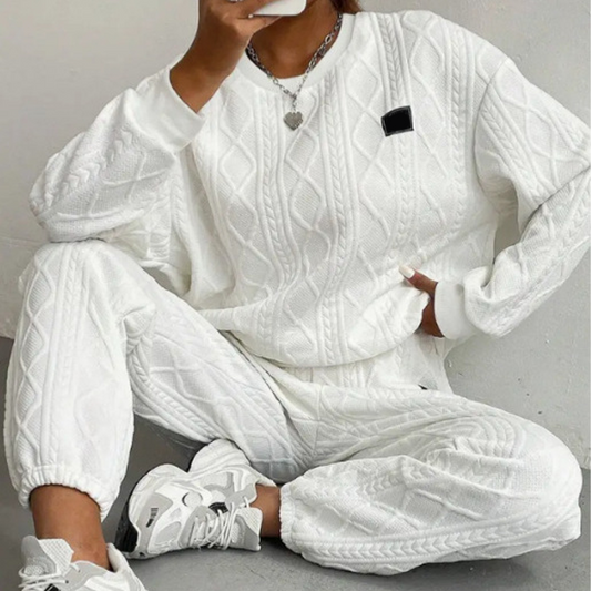 Bestseller🔥 🧵 Zopfmuster-Set mit Pullover und Hose