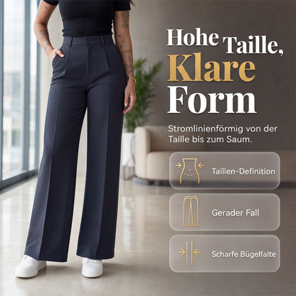 Legere hochtaillierte Geradehose für Damen