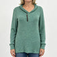 Damen-Sweatshirt mit Kragen und Reißverschluss