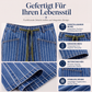 Vertikal gestreifte elastische Denim-Hosen für Damen