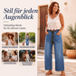 Vertikal gestreifte elastische Denim-Hosen für Damen