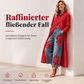Elegante lange Damen-Strickjacke mit Knopfleiste