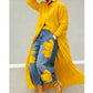 Elegante lange Damen-Strickjacke mit Knopfleiste
