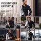 Herren Kontrastdruck Langarm Slim Fit Kragenhemd