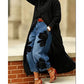 Weite bedruckte Damenhose