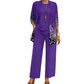 Elegantes 3-teiliges Damen-Set mit Druck