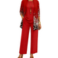 Elegantes 3-teiliges Damen-Set mit Druck