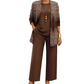 Elegantes 3-teiliges Damen-Set mit Druck