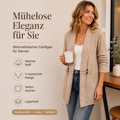 Lässige doppelreihige Damen-Strickjacke