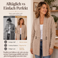 Lässige doppelreihige Damen-Strickjacke
