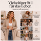 Lässige doppelreihige Damen-Strickjacke