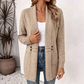 Lässige doppelreihige Damen-Strickjacke